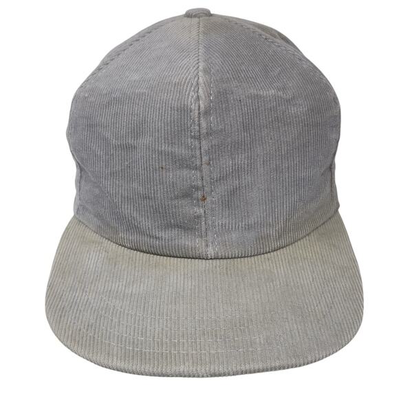 Pacific Snapback Hat Gray One Size Adjustable 6 Panel Corduroy Blank - Picture 1 of 10